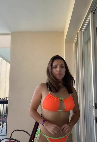 5. Sultry Lydia Rodriguez in Orange Bikini