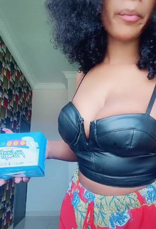 Sultry Tacha Shows Cleavage in Crop Top