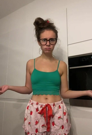 4. Sexy Abi Chatten in Green Crop Top