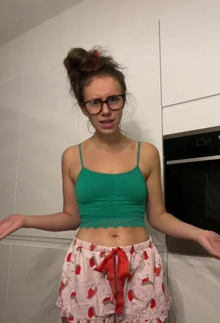 5. Sexy Abi Chatten in Green Crop Top