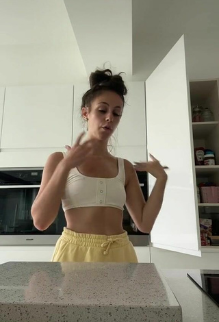 5. Cute Abi Chatten in White Crop Top