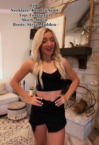 Hot Addi Shaw in Black Crop Top