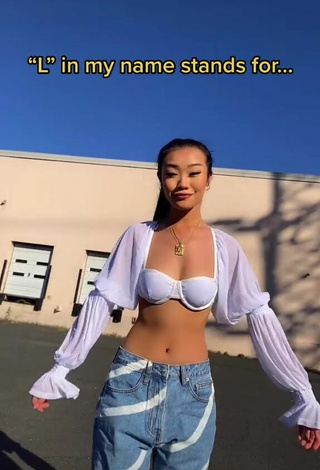 Sultry Char in Bra in a Street