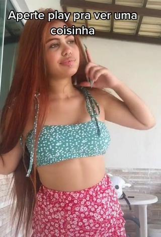 2. Cute Brenda Campos in Floral Crop Top