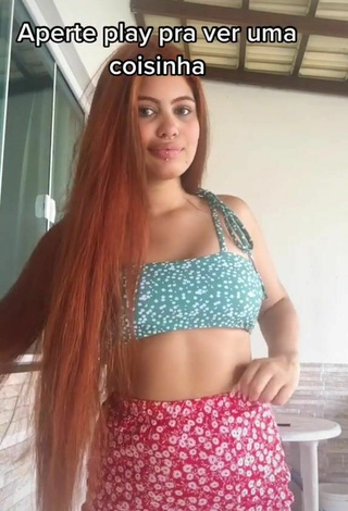 6. Cute Brenda Campos in Floral Crop Top