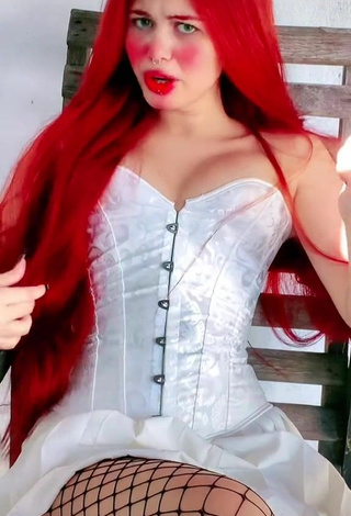 Beautiful Brenda Campos in Sexy White Corset