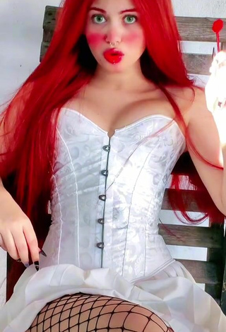 3. Beautiful Brenda Campos in Sexy White Corset