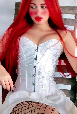 4. Beautiful Brenda Campos in Sexy White Corset