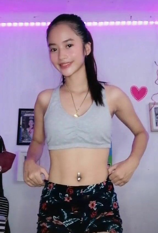 2. Titillating Dimple Robillos in Grey Crop Top