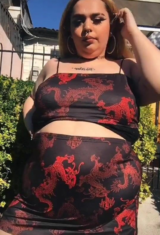 Sexy Vico in Crop Top in a Street