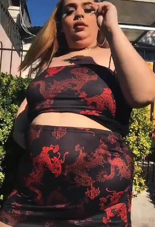 3. Sexy Vico in Crop Top in a Street