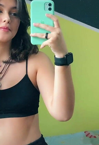 5. Luscious Gi Paraizo in Black Crop Top