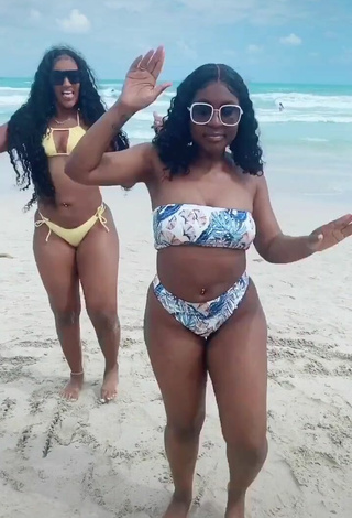 3. Sexy Airionna Lynch at the Beach with Bouncing Breasts