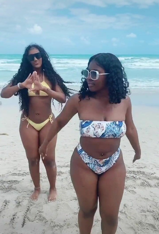 6. Sexy Airionna Lynch at the Beach with Bouncing Breasts