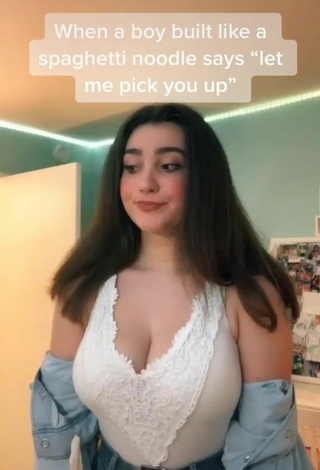 Simone is Showing Sweet Cleavage