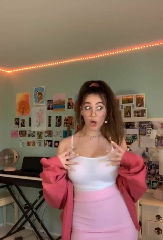 4. Sultry Simone in Pink Skirt and Bouncing Boobs