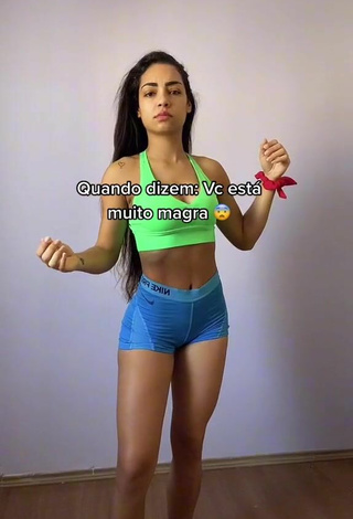 2. Sexy Ingrid Muniz in Green Sport Bra