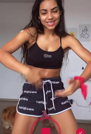 5. Luscious Ingrid Muniz in Black Crop Top