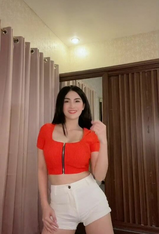 2. Titillating Karen Anne Tuazon in Orange Crop Top