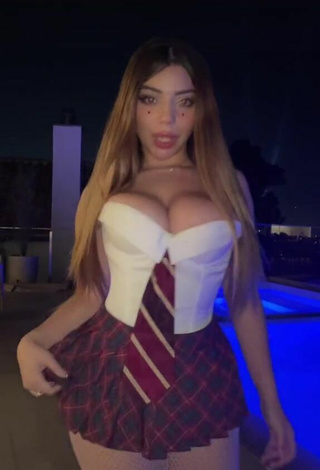 3. Sultry Katiana Kay in Skirt at the Pool and Bouncing Boobs