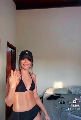 5. Sexy Keyalves3 in Black Bikini