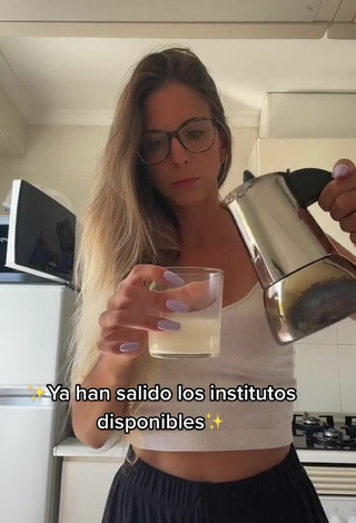 Luscious Laurimathteacher Shows Cleavage in White Crop Top