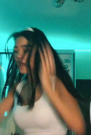 3. Sultry Liiirika in White Crop Top and Bouncing Tits