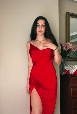 3. Sultry Luciasigi in Red Dress