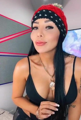 2. Sexy Marcela Reyes Shows Cleavage in Black Bodysuit