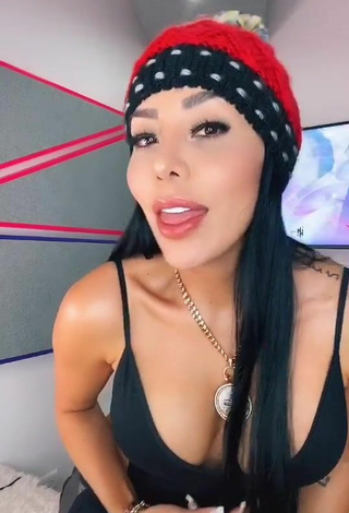 6. Sexy Marcela Reyes Shows Cleavage in Black Bodysuit