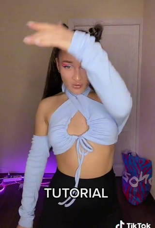 4. Sexy Mari M in Blue Crop Top