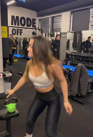 4. Sultry Mari M in Black Leggings in the Sports Club