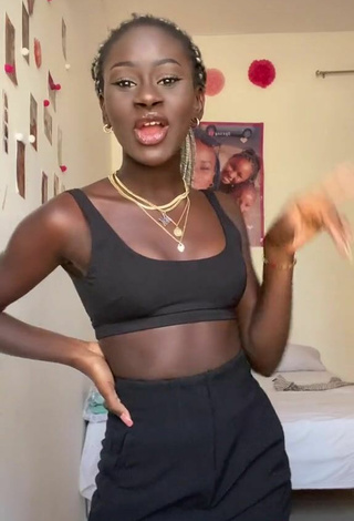 5. Sexy Marta_gueye in Black Sport Bra