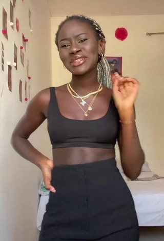 6. Sexy Marta_gueye in Black Sport Bra