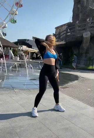 3. Sexy Melodi Özerdem in Black Leggings in a Street