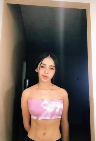 Sultry Michelle Guzmán in Pink Tube Top