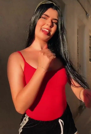 Sultry Gabrielle Motta in Red Top