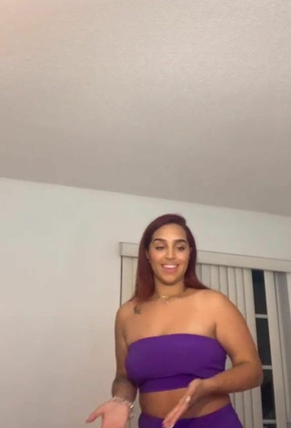 Luscious Yani Rodriguez in Violet Tube Top