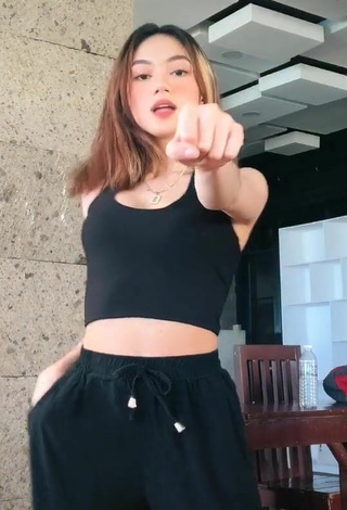 2. Magnificent Paulaxdrea in Black Crop Top