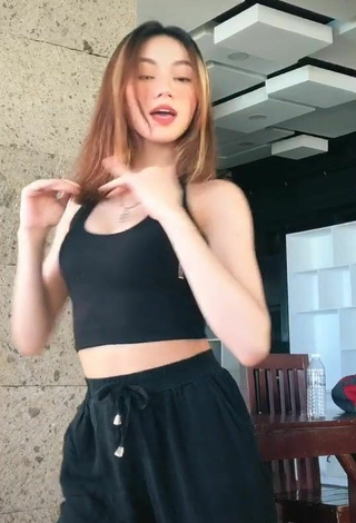 5. Magnificent Paulaxdrea in Black Crop Top