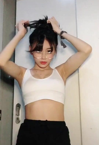 Really Cute Paulaxdrea in White Crop Top