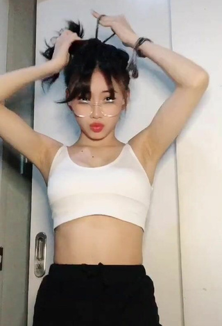 2. Really Cute Paulaxdrea in White Crop Top