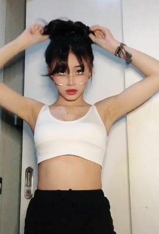 3. Really Cute Paulaxdrea in White Crop Top