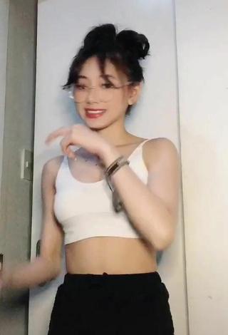 5. Really Cute Paulaxdrea in White Crop Top