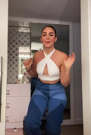 Beautiful Purplereign77 in Sexy White Crop Top and Bouncing Boobs