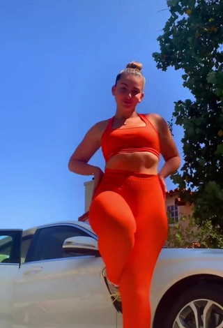 Titillating Purplereign77 in Electric Orange Leggings