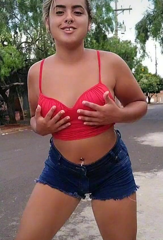 2. Luscious Raquel Toledoh in Red Crop Top