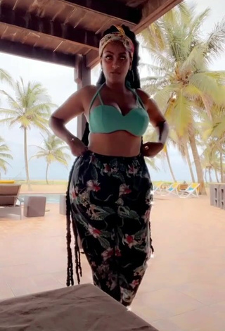 Luscious Juliet Ibrahim Shows Cleavage in Bikini Top