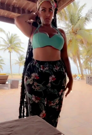 4. Luscious Juliet Ibrahim Shows Cleavage in Bikini Top