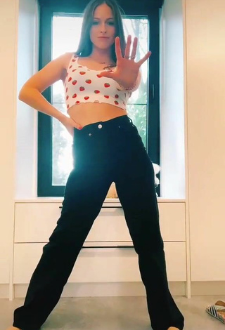 4. Sultry Sarah Bossuwe in Crop Top